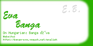 eva banga business card